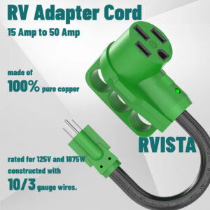 RVISTA 30 Amp to 110 Volt RV Adapter Cord